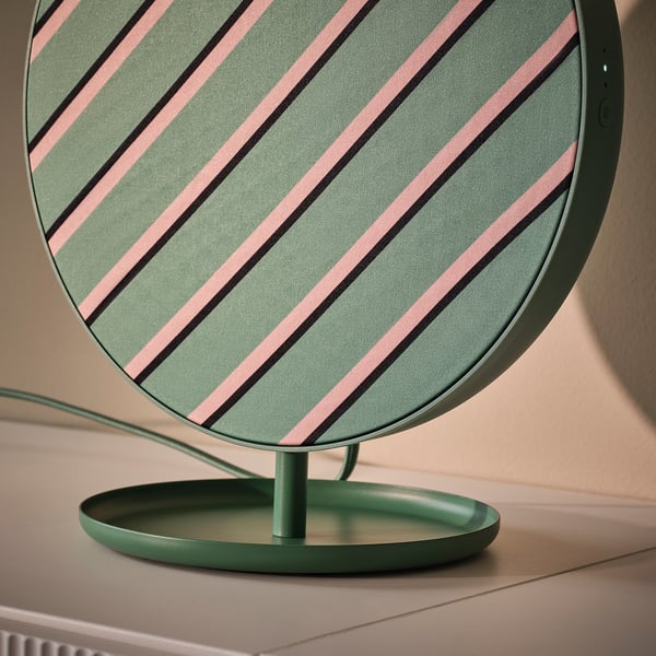 SOLSKYDD Bluetooth speaker, green, 29 cm