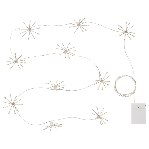 STRÅLA LED lighting chain, sparkler/battery-operated, 2.2 m