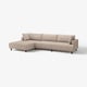 An UPPÅKRA sofa, a light beige, modern sectional with a sleek design and comfortable cushions.