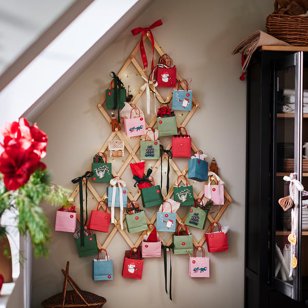VINTERFINT Gift bag, mixed patterns, 10x10 cm