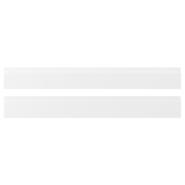 VOXTORP matte white drawer front - smooth, modern, rectangular design with integrated handles.