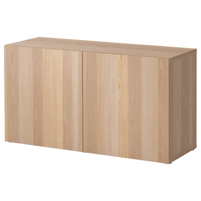 Bestså cabinet, light oak, rectangular, minimalist design, wooden, closed storage, 10-year guarantee.