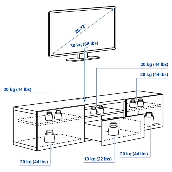 BESTÅ TV bench, black-brown Lappviken/brown walnut effect, 180x42x39 cm