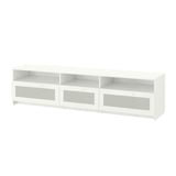 BRIMNES TV bench, white, 216x41x54 cm