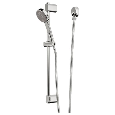 BROGRUND shower head with handheld unit on rail, flexible hose.