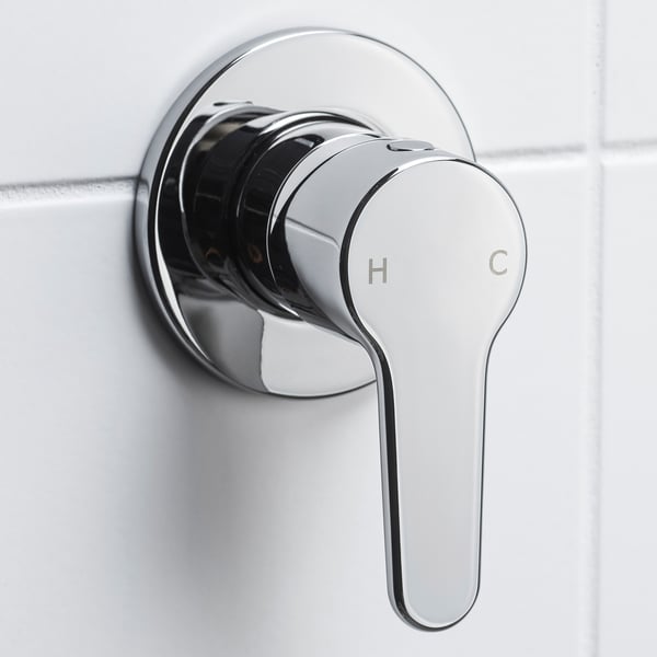 BROGRUND shower mixer, chrome, hot/cold handle. Modern, stylish, functional for high-pressure.