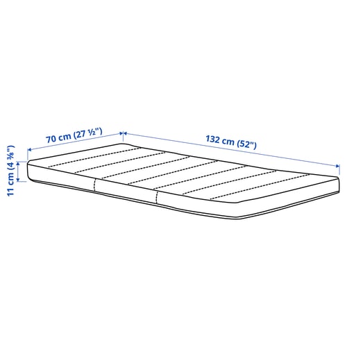 DRÖMMANDE Pocket spring mattress for cot, 70x132x11 cm