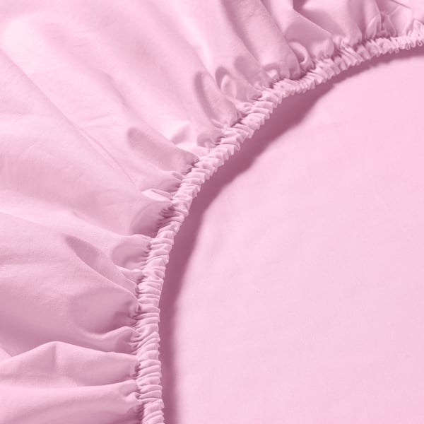 DVALA Fitted sheet, pink, Single