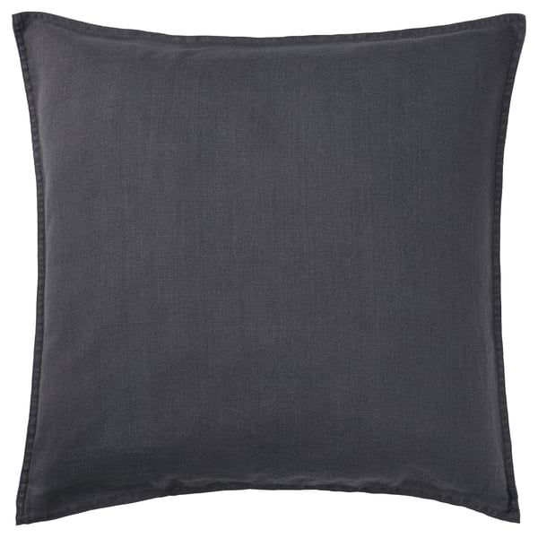 DYTÅG charcoal cushion, square, textured linen cover, hidden zip.