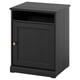 FÅGELFJÄLLET Bedside table, black oak effect, 52x46x66 cm