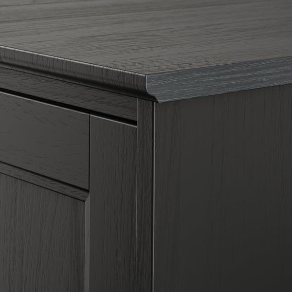 FÅGELFJÄLLET Wardrobe with 2 doors, black oak effect, 82x60x194 cm