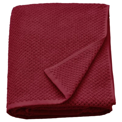 Displays a folded burgundy GULVIAL towel, made of 100% cotton, with a soft, textured surface.