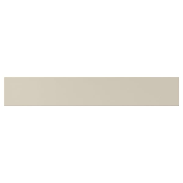 Beige HAVSTORP kitchen front, smooth acrylic paint, rectangular.