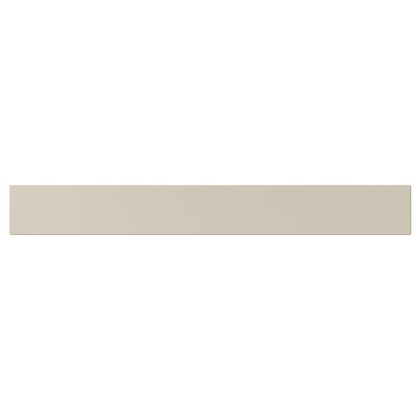 A horizontal beige HAVSTORP panel, smooth and modern, made from acrylic paint and fibreboard.