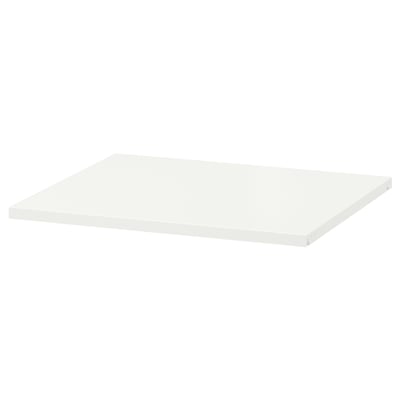HJÄLPA shelf, white rectangular steel with smooth finish.