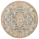 Round beige and grey patterned JÄRNVÄG rug, made from polypropylene and synthetic rubber.