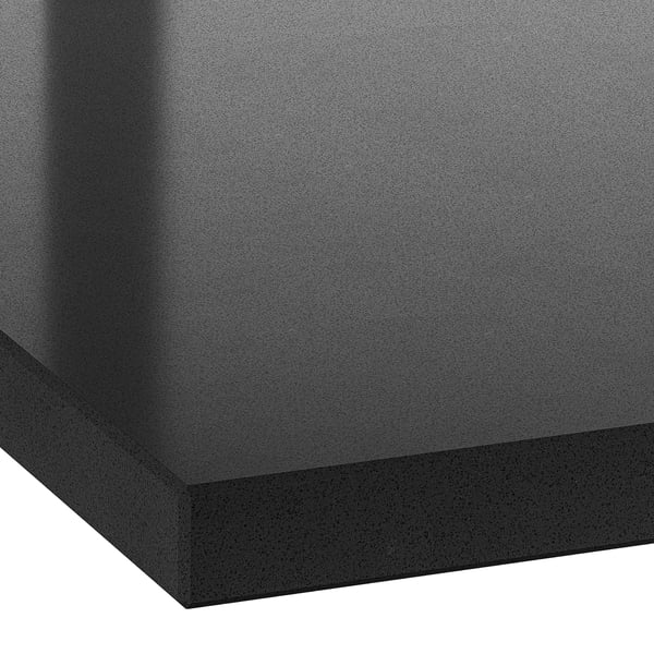 LOCKEBO Custom made worktop, black/glass composite, 1 m²x4.0 cm