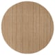 A circular, natural-colored jute rug named LOHALS. Its neutral tones create a calm atmosphere.
