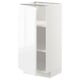 METOD kitchen unit, white, rectangular, glossy finish, open front, adjustable shelves.