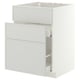 METOD / MAXIMERA Base cab f sink+3 fronts/2 drawers, white/Aspudden light grey, 60x60x80 cm