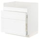 White METOD kitchen cabinet with enköping fronts & smooth drawers.