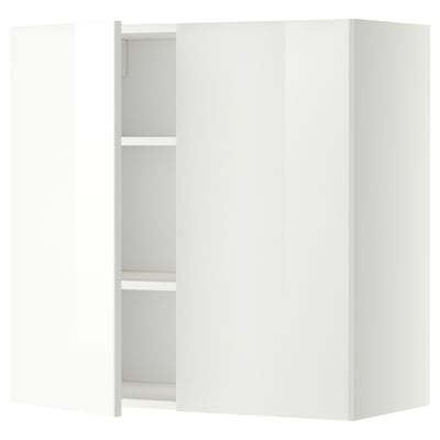 White METOD kitchen cabinet. Modern, glossy finish.