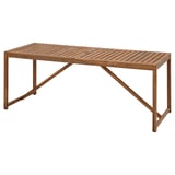 NÄMMARÖ outdoor table, light brown acacia wood, rectangular, sleek design.