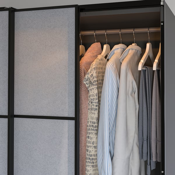Modern closet with led light.