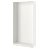 White wardrobe shell with adjustable feet