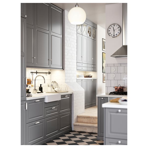 SÄLJAN Worktop, white/light grey stone effect/laminate, 246x3.8 cm