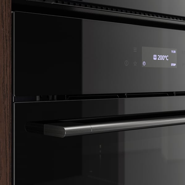 SPJUTBO True fan oven, combi steam function air fry function/black IKEA 700