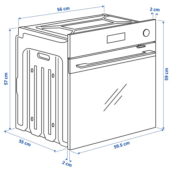 Illustration with measurements for the product: SPJUTBO.