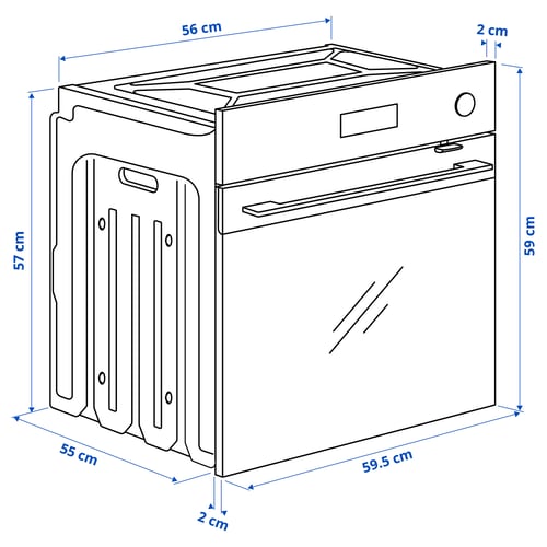 Illustration with measurements for the product: SPJUTBO.