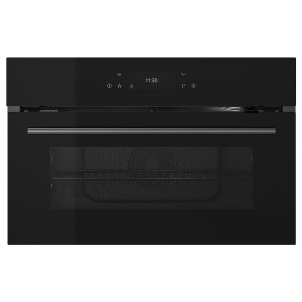 SPJUTBO True fan oven w microwave func, air fry function Grill function/black IKEA 700