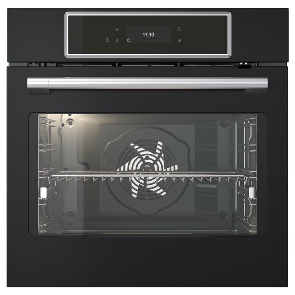 STENABY True fan oven, air fry function pyrolytic/black IKEA 700