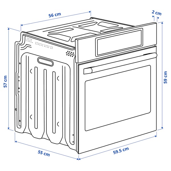 Illustration with measurements for the product: STENABY.