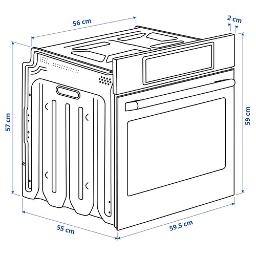 Illustration with measurements for the product: STENABY.
