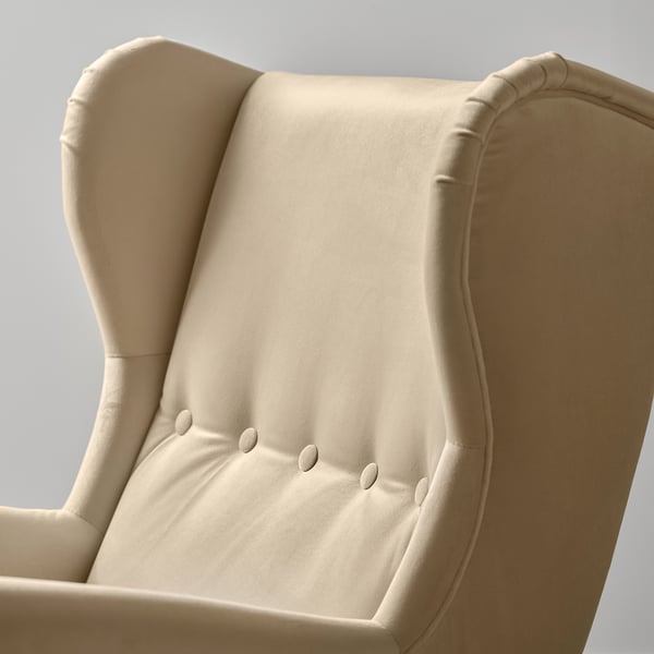 STRANDMON Wing chair, Tommaboda deep beige