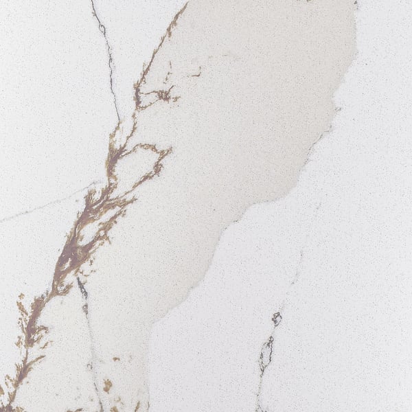 TÄRNHULT Custom made wall panel, white/grey-beige marble effect/glass composite, 1 m²x2.0 cm