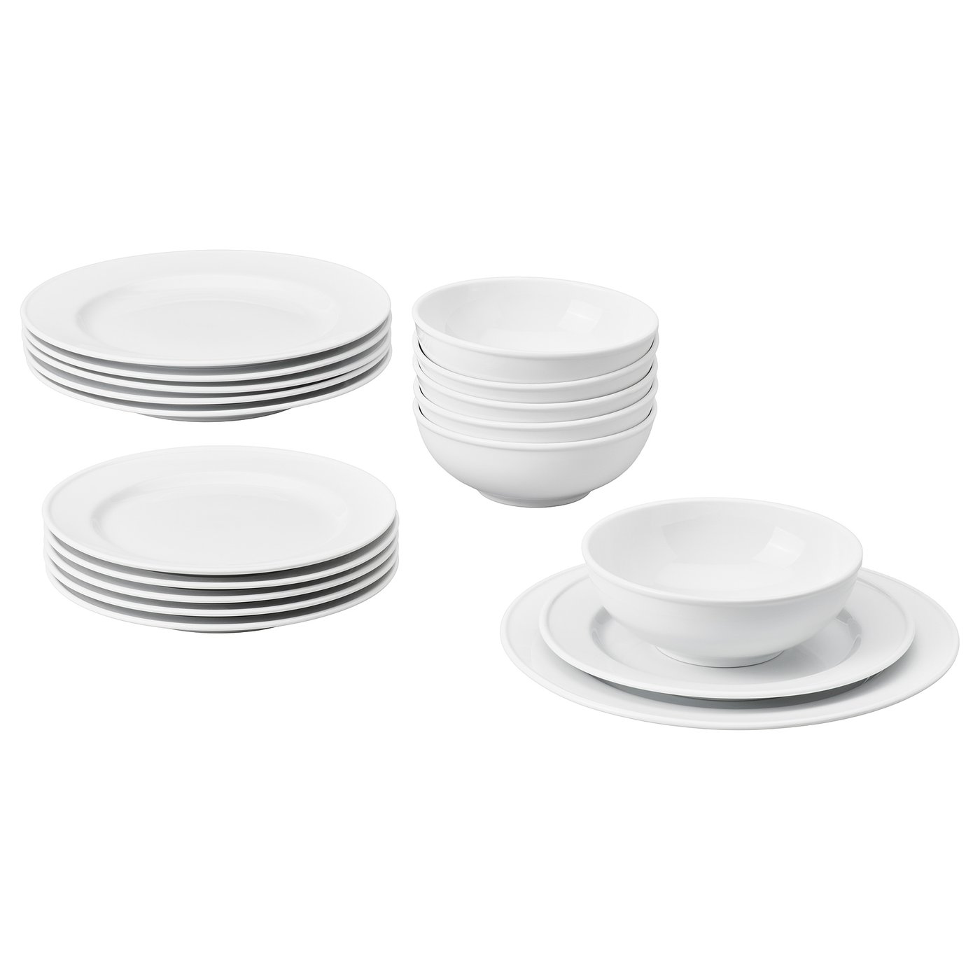 VARDAGEN 18-piece service, white
