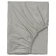 Light grey VÅRVIAL cotton sheet, rectangular, fitted corners, soft texture.