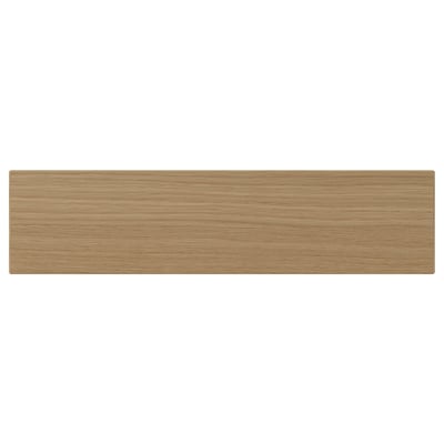 VEDHAMN oak wood drawer front, natural warm brown, rectangular, solid wood with veneer, sturdy and precise craftsmanship.