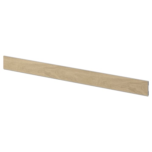 VEDHAMN oak kitchen plinth, smooth wood texture, rectangular shape, warm tone.