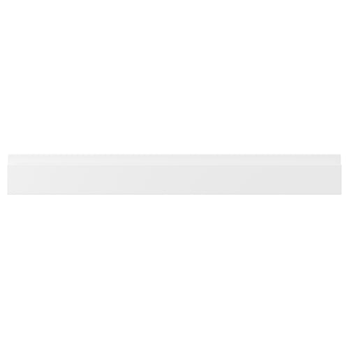 VOXTORP matte white drawer front, minimalist design with integrated handles, fibreboard material.
