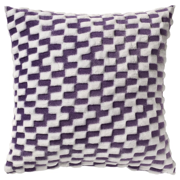 BLÅSKATA غطاء وسادة, بنفسجي/نقش, 50x50 سم