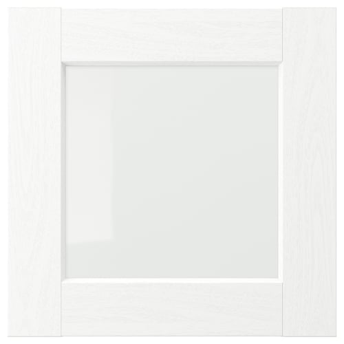 ENKÖPING باب زجاج, أبيض مظهر الخشب, 40x40 سم