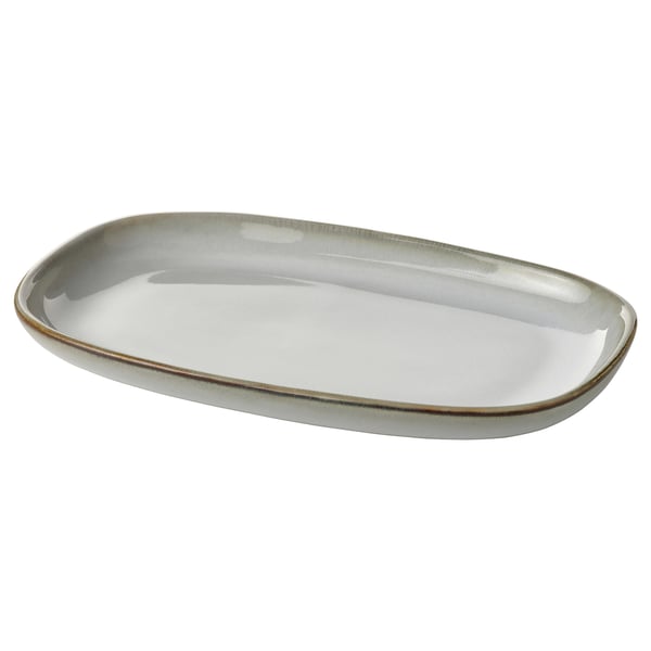 GLADELIG صحن, رمادي, 20x13 سم