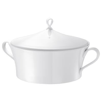 GOKVÄLLÅ زبدية شوربة, فخّار/أبيض, 4.7 ل