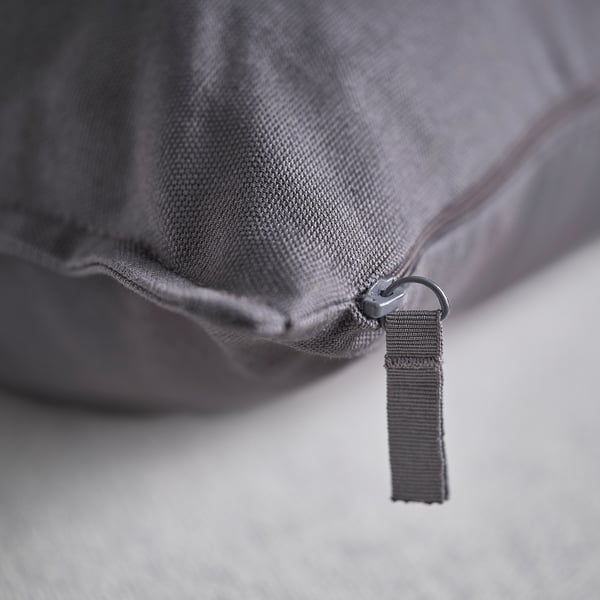 GURLI غطاء وسادة, رمادي غامق, 50x50 سم