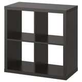 KALLAX وحدة أرفف, أسود-بني, 77x77 سم